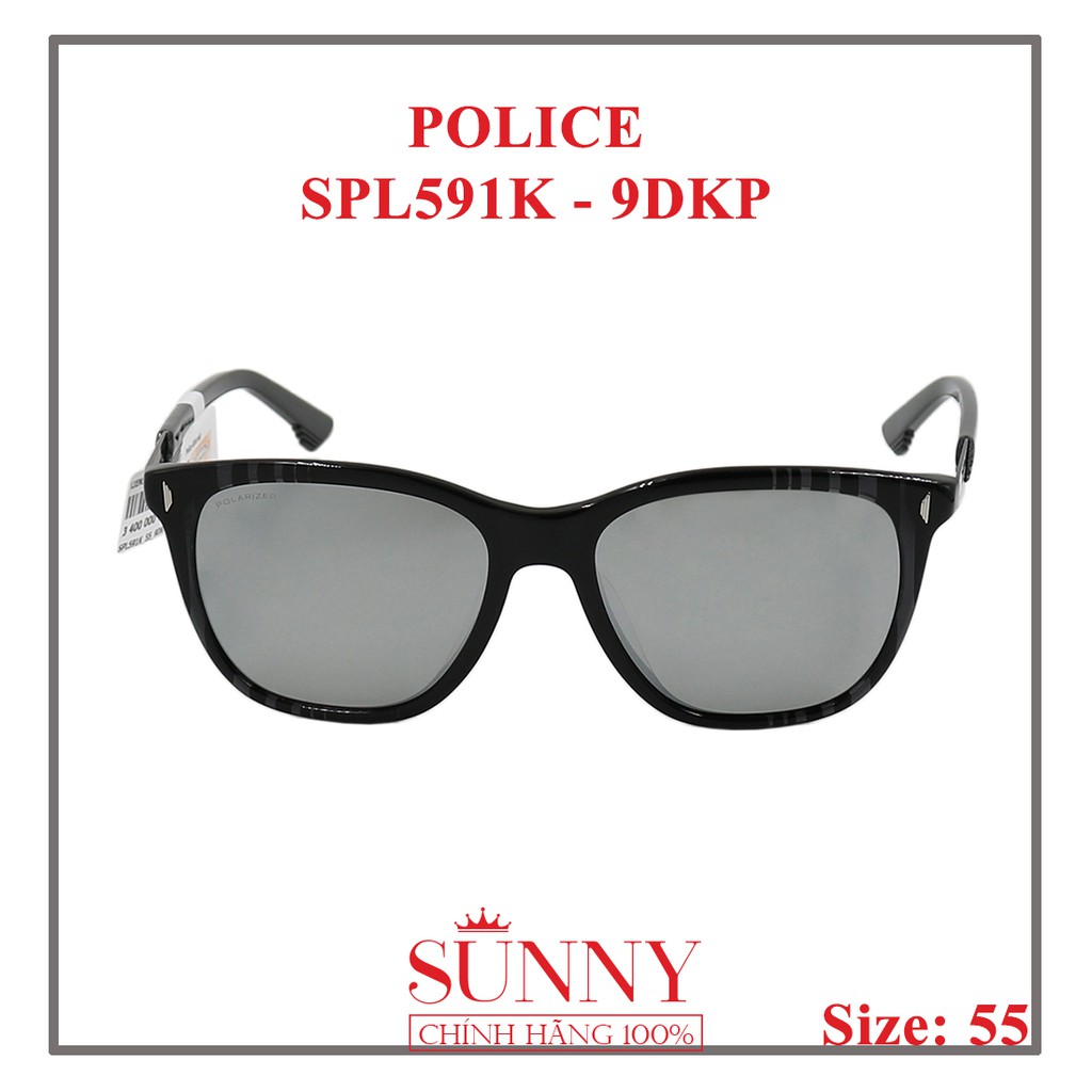 Kính mát Police chính hãng SPL591K màu sắc thời trang, thiết kế dễ đeo bảo vệ mắt