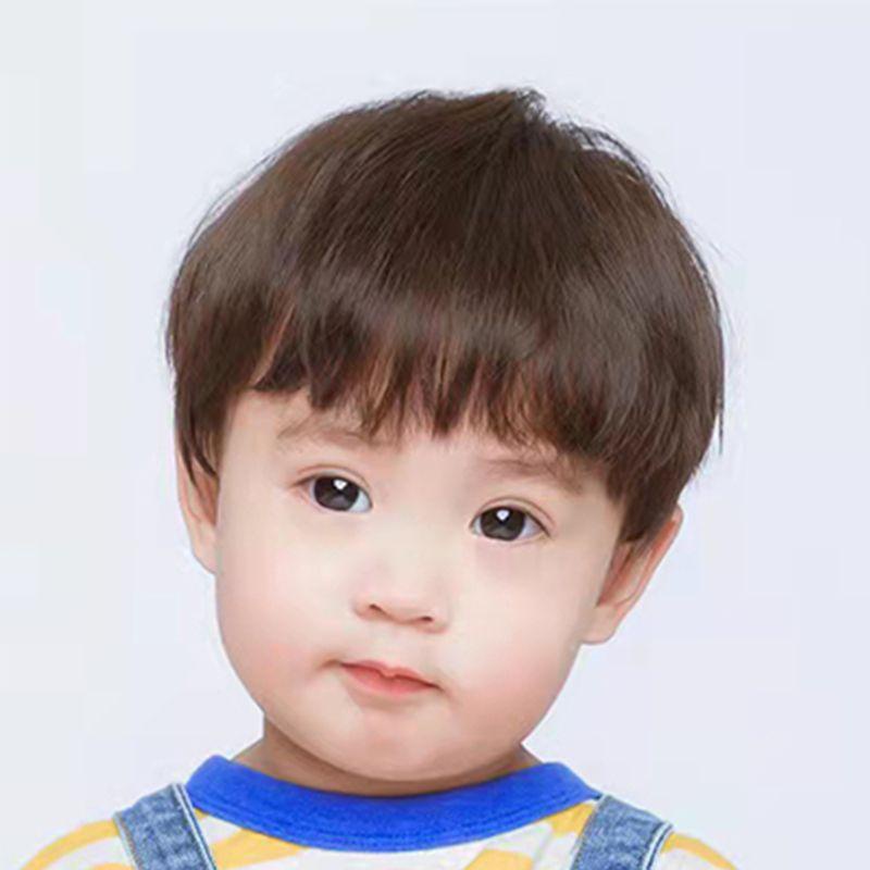 Bộ Tóc Giả Ngắn Thẳng Tự Nhiên Thời Trang Cho Bé Trai