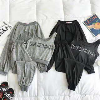 Set bộ tập 3 món thun cotton thể thao- ord