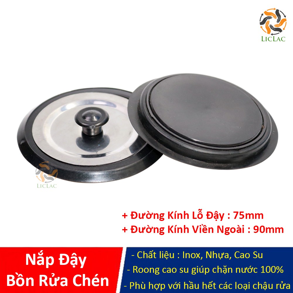 Nắp Đậy Bồn Rửa Chén INOX không ghỉ có viền cao su giúp chặn nước hiệu quả - LICLAC