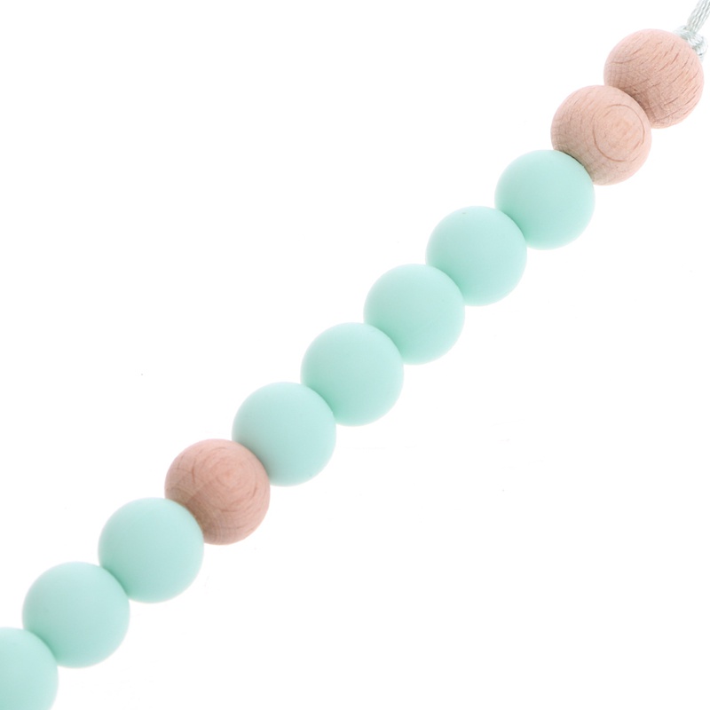 Vòng Cổ Chuỗi Hạt Dài Bằng Silicone Cấp Thực Phẩm Dành Cho Bé Mọc Răng
