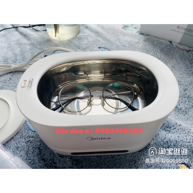 Máy Rửa Trang Sức, Kính Mắt Bằng Sóng Âm Chính Hãng MIDEA - Cáo Đeo Nơ