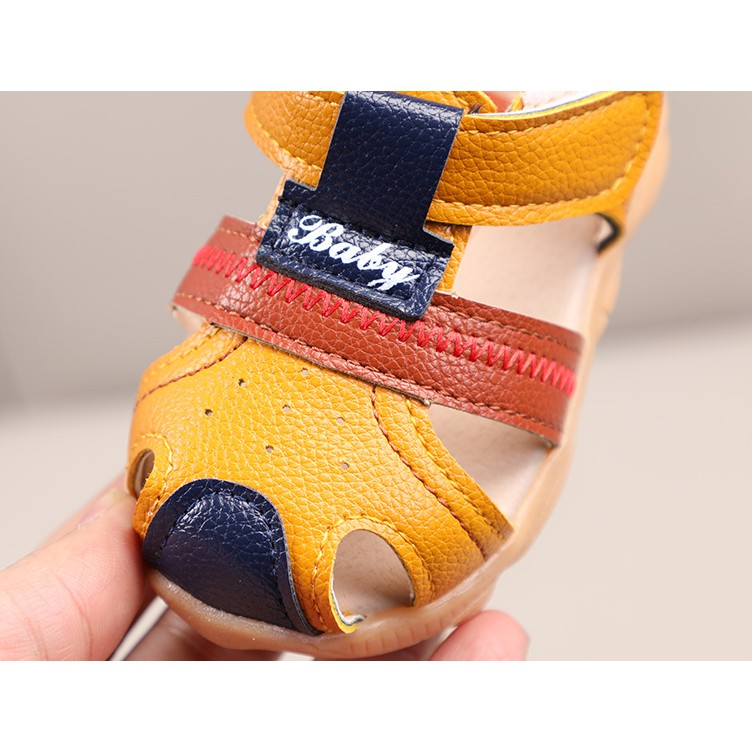 sandal tập đi bé trai size 15-19 đế mềm