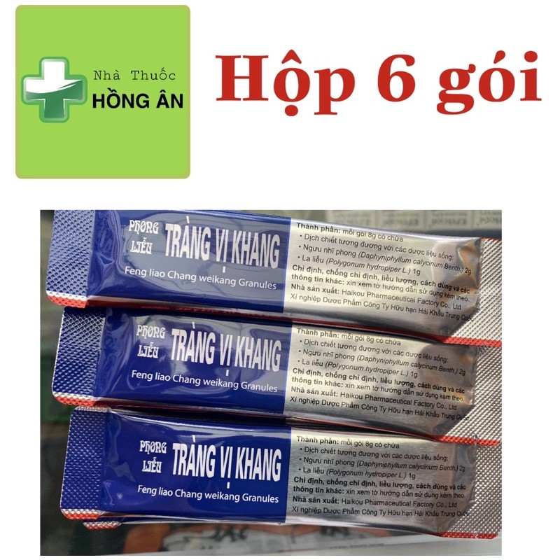 TRÀNG VỊ KHANG hộp 6 gói ❤️ Viêm đại tràng mãn tính, nhiễm trùng - nhiễm độc thức ăn, viêm dạ dày cấp và mãn tính.