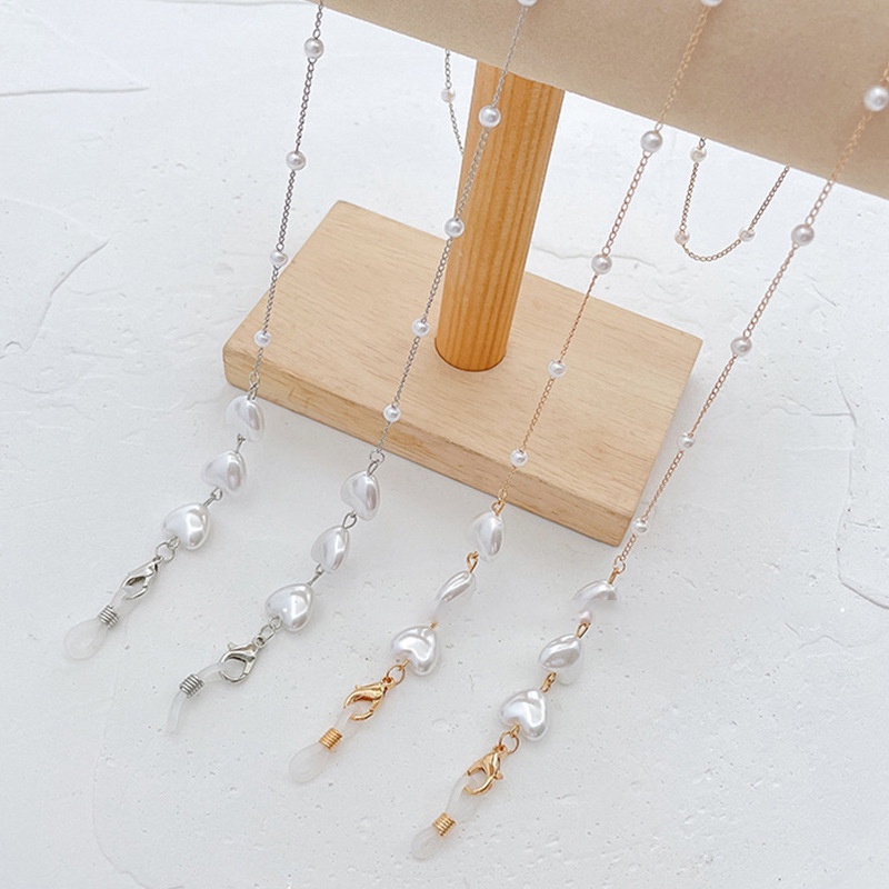 Dây Đeo Mắt Kính Nối Dài Đính Ngọc Trai Và Vỏ Sò Dành Cho Nữ MJ1004