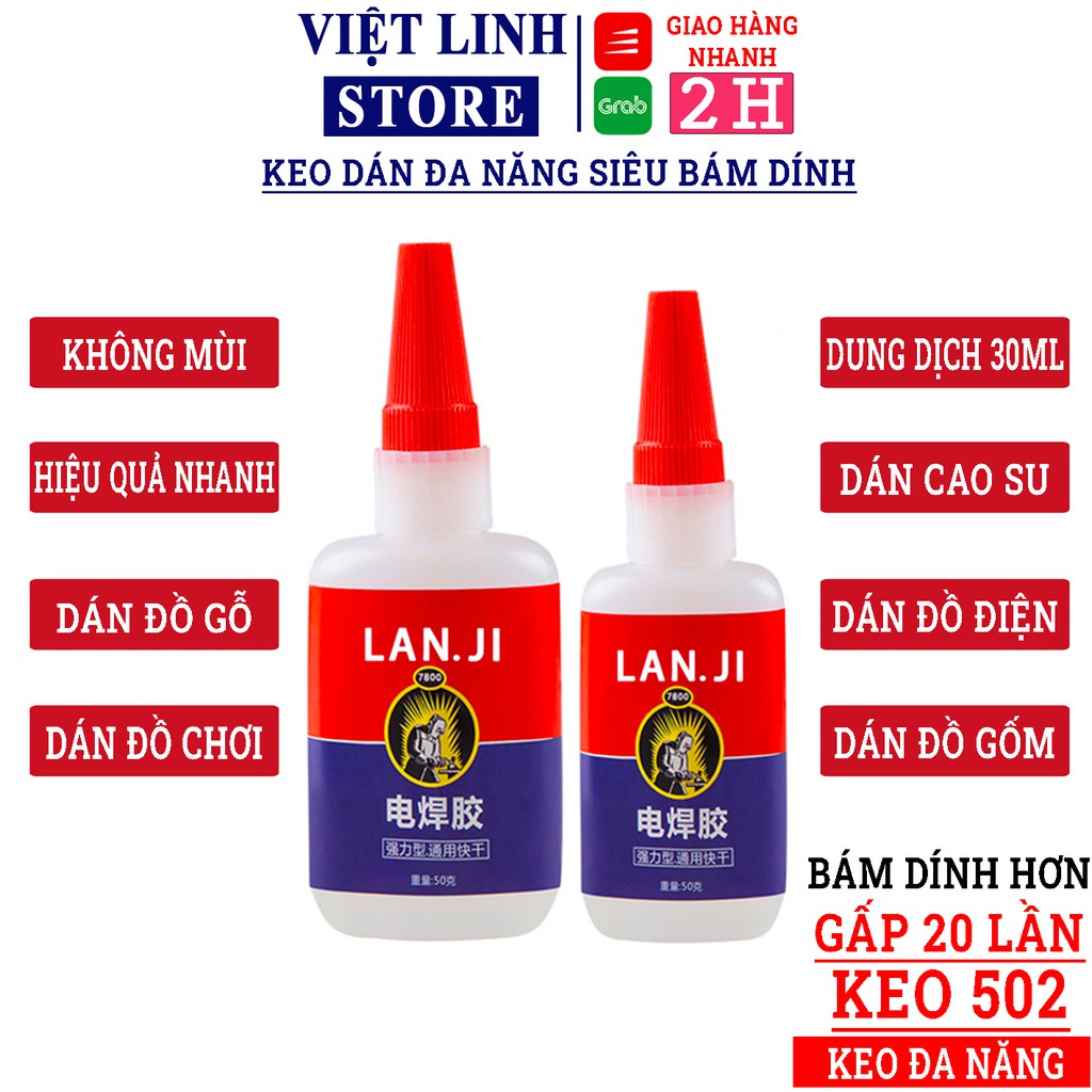 Keo dán đa năng siêu dính nhiều chất liệu, dán gỗ, thuỷ tinh, kim loại, đồ thủ công - Việt Linh Store