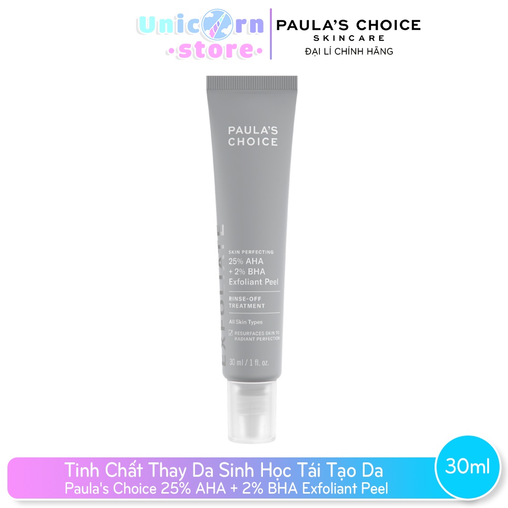 Tinh Chất Thay Da Sinh Học Tái Tạo Da Paula's Choice 25% AHA + 2% BHA Exfoliant Peel 30ml