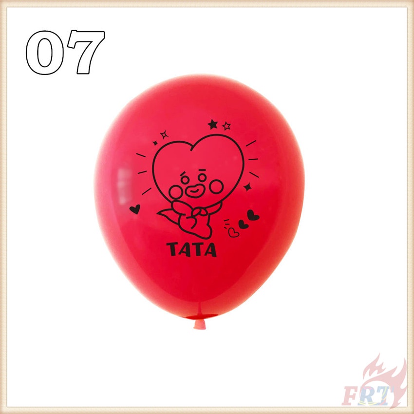 Bóng bay cao su 12inch in hình BT21 BTS để trang trí cho tiệc sinh nhật
