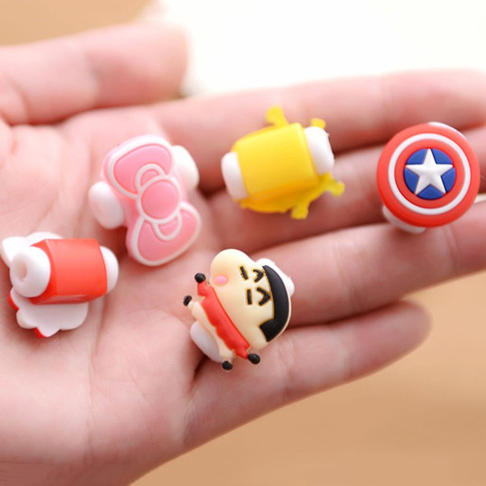 Phụ kiện bảo vệ dây cáp sạc USB họa tiết hoạt hình dễ thương tiện dụng