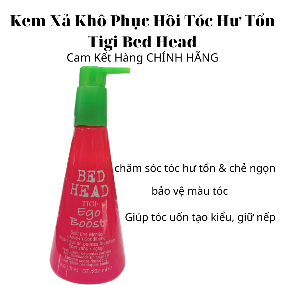 [TIGI] Kem Xả Khô Phục Hồi Tóc Hư Tổn Tigi Bed Head Ego Boost 200ML chính hãng