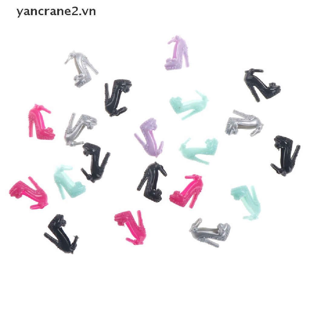 Set 10 Đôi Giày Cho Búp Bê Barbie {yancrane2.vn}