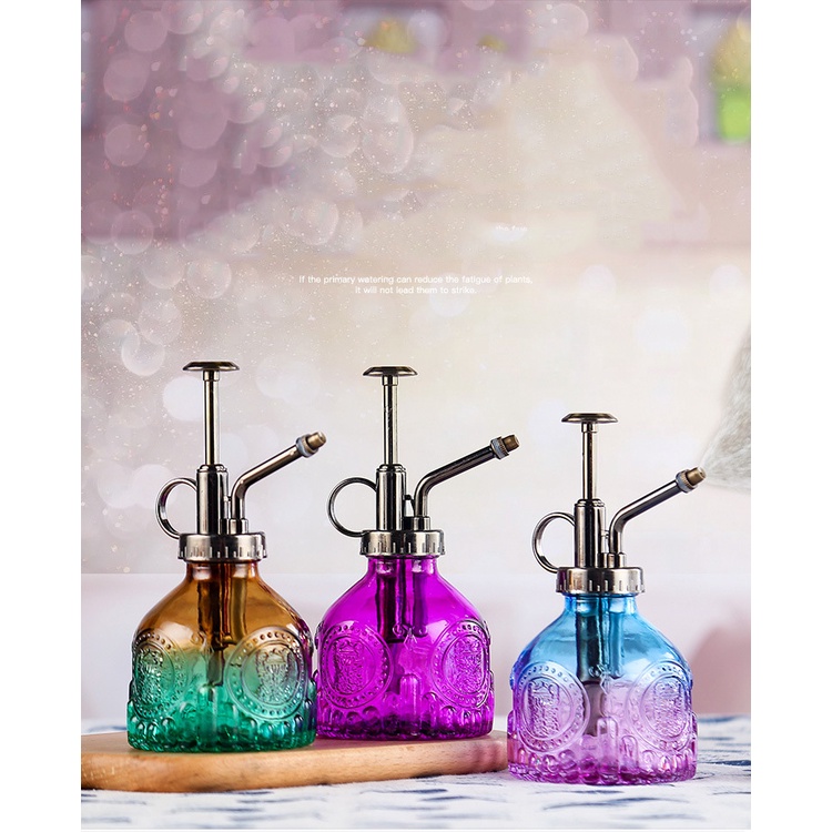 Bình tưới cây cảnh mini bằng thủy tinh có vòi xịt