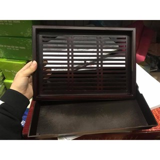 Khay đựng ấm chén giả gỗ cực đẹp