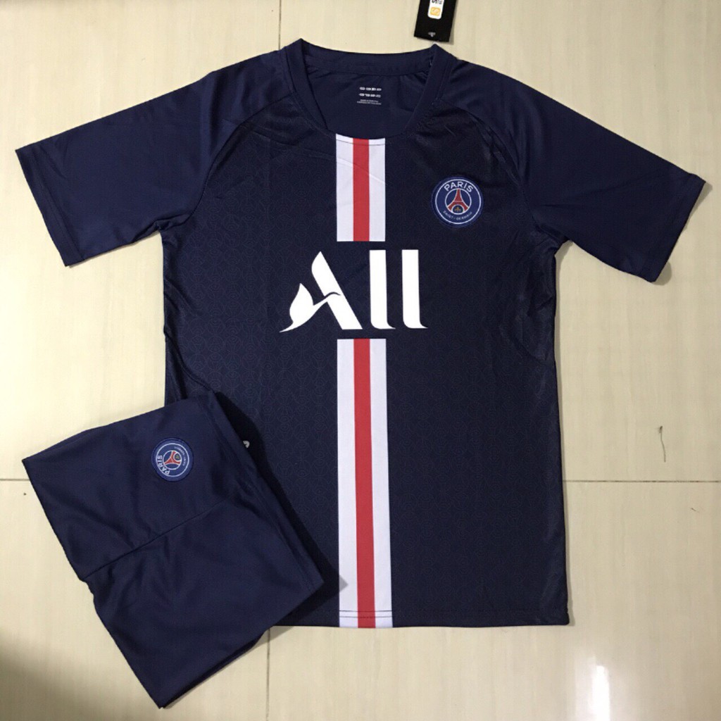 [RẺ VÔ ĐỊCH] Bộ Quần Áo Bóng Đá Đẹp 2019 Mới Nhất CLB Paris Saint Germain Thun Lạnh Cao Cấp Thái Lan - Màu Xanh Đen