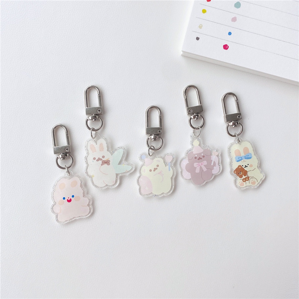 Móc Khóa Hình Thỏ Con Dễ Thương