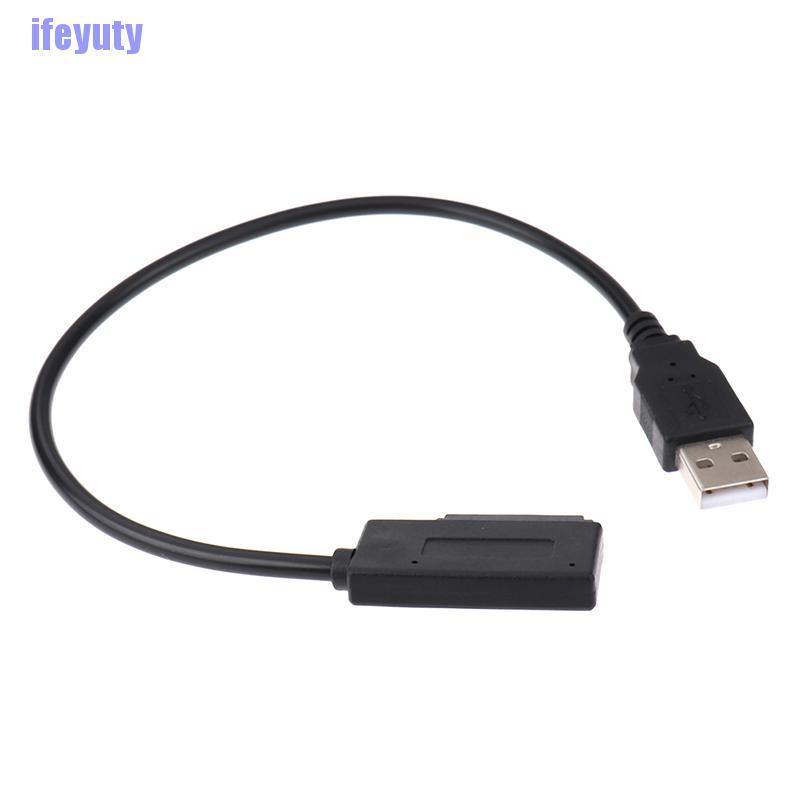 Dây Cáp Chuyển Đổi Usb 2.0 Sang Sata 7 + 6 13pin Cho Laptop Cd Dvd Rom