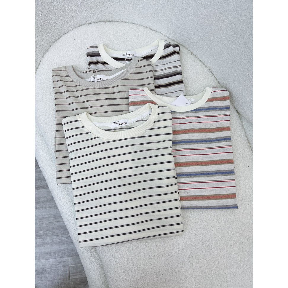 Áo Thun Phông Kẻ Ngang Yatu Unisex Form To Rộng Freesize