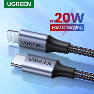 Ugreen dây cáp sạc nhanh mfi pd 20w usb c sang lightning cho iphone 14 13 12 11 pro max