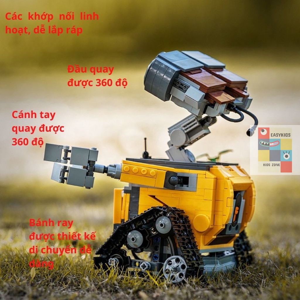 Wall E, Bộ đồ chơi xếp hình Robot, người máy Wall E