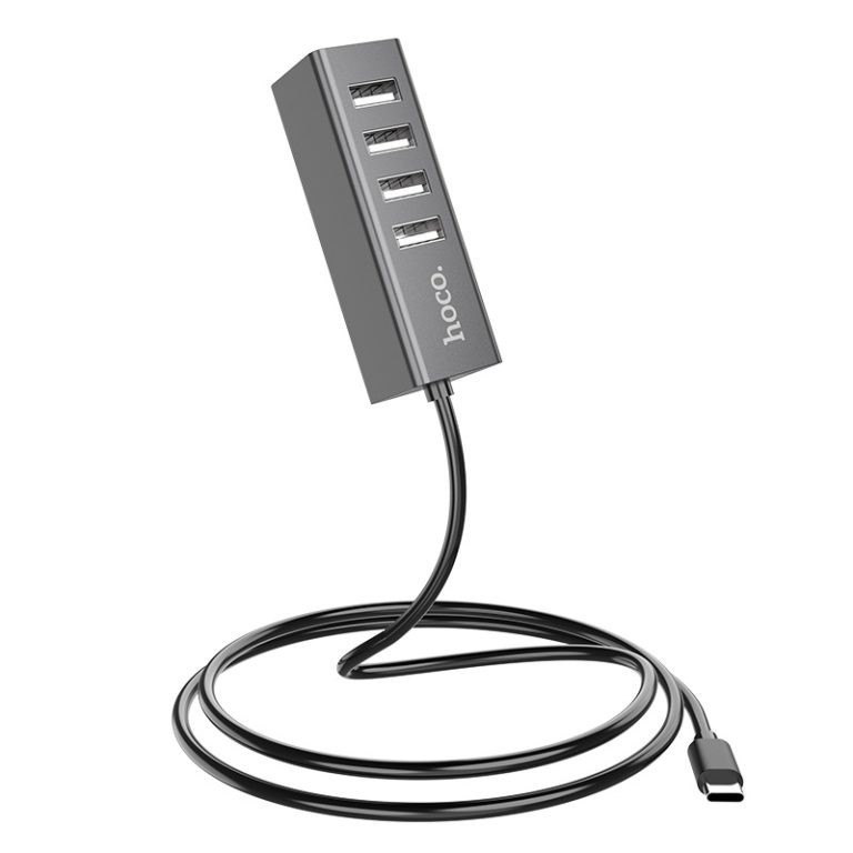 [ Giá siêu rẻ,chính hãng ] HUB 4 cổng USB Hoco HB1 tương thích cao chất liệu vỏ hợp kim nhôm cao cấp | WebRaoVat - webraovat.net.vn