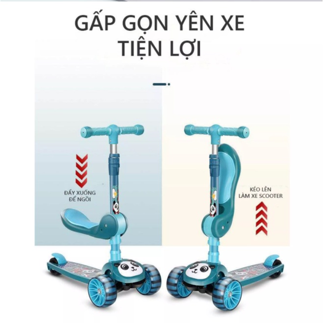 [XÃ KHO] E TRƯỢT SCOOTER 3IN1 CÓ NHẠC, ĐÈN  [HCM]