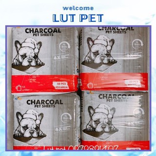 Tã bỉm miếng lót vệ sinh cho chó mèo khử mùi Charcoal Pet Sheets than hoạt tính  - miếng lót vệ sinh chó mèo