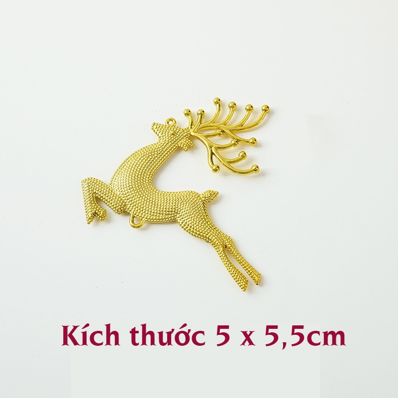 Tuần lộc mini trang trí Noel trang trí Giáng sinh phụ kiện vòng nguyệt quế, cây thông, tiệc sự kiện