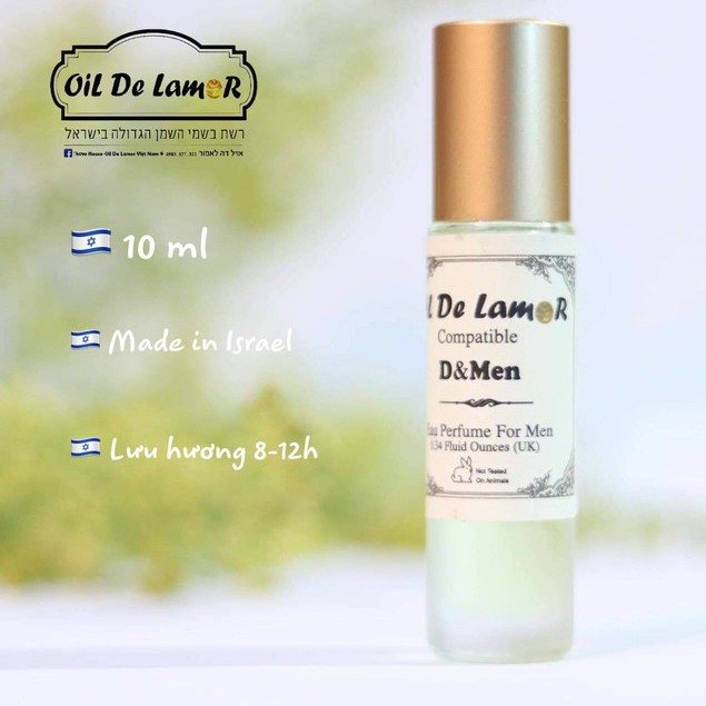 Nước hoa nam[ 𝑶𝒊𝒍𝑫𝒆𝑳𝒂𝒎𝒐𝒓 ] D&Men - Nước hoa Israel chính hãng, lưu hương 8 tiếng (10 ml) | BigBuy360 - bigbuy360.vn