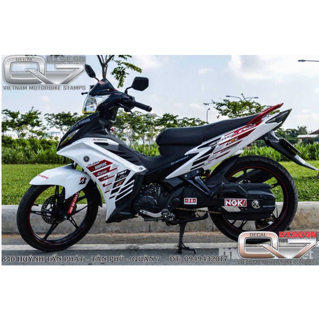TEM RỜI EXCITER 2011 RC 2015 TRẮNG ĐỎ