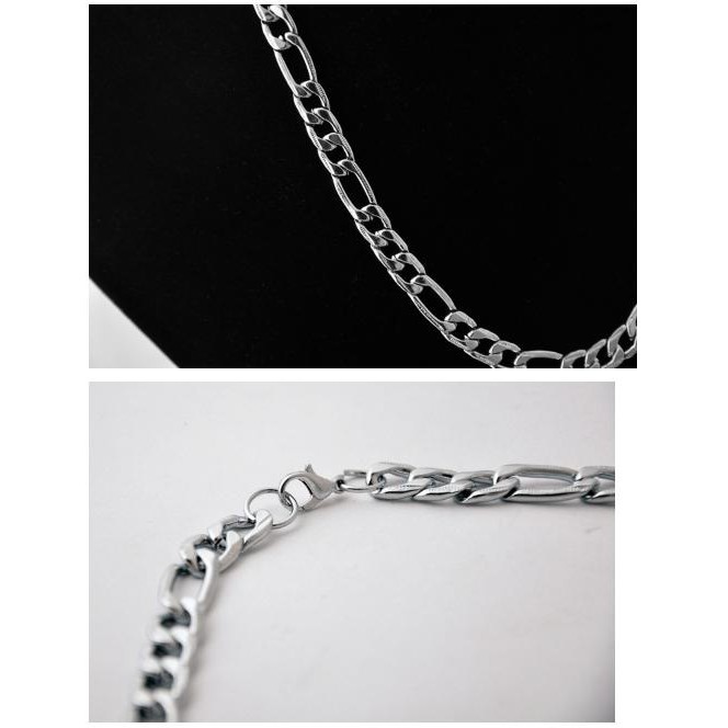 Dây Chuyền Nam Titanium - DCN2 ( Bạc - Dẹt to )