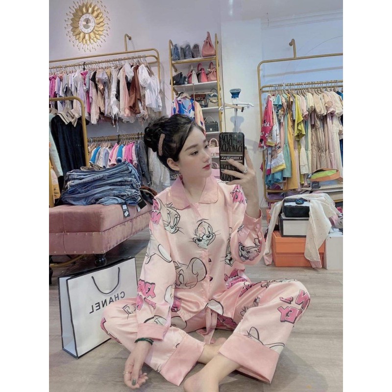 lụa satin Tom anh Jery