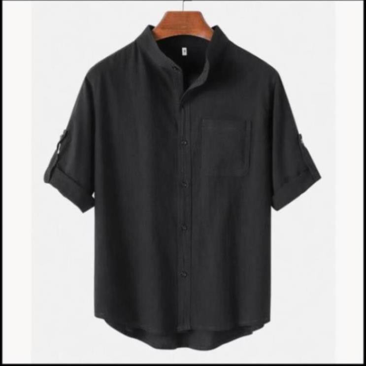 (NT) Áo Sơ Mi Nam Đũi Nhật Cổ Trụ (0) 2 16