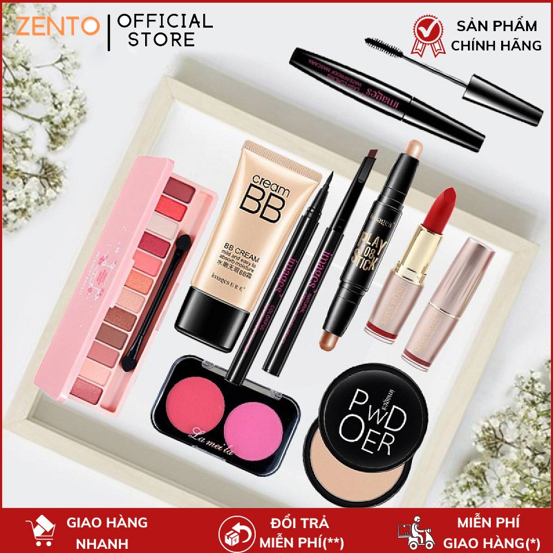 Bộ trang điểm đầy đủ Images 9 món đầy đủ từ a đến z bộ makeup cho người mới bắt đầu set trang điểm chuyên nghiệp ZENTO