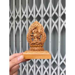 Tượng phật bản mệnh tuổi Mão gỗ bách xanh để xe oto