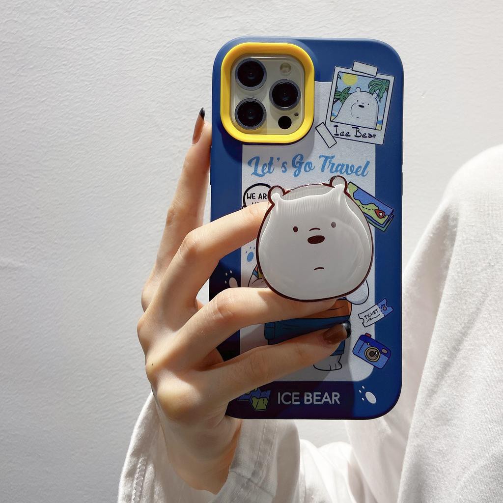 Ốp Điện Thoại Hình Gấu Trúc 3 Trong 1 Cho IPhone 14promax 13 12 11 7Plus X Xs Max XR