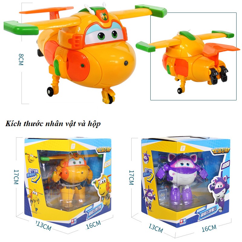 Đồ chơi đội bay siêu đẳng super wings Robot Biến Hình Cỡ Lớn Crystal mẫu mới