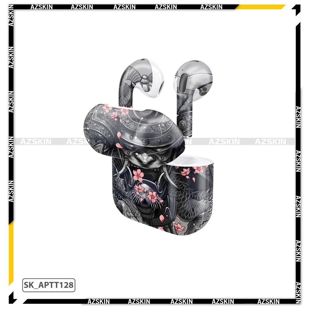 Dán Skin Hình Airpods 1/2/3/Pro Nghệ Thuật Tattoo |SK_APTT128| Film Oracal Chính Hãng, Chống Nước Bền Màu, Cắt Sẵn Khuôn
