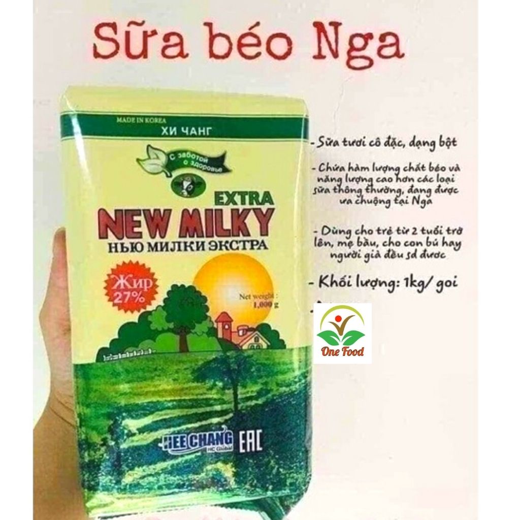 Sữa Béo Nga New Milky Loại Chuẩn Ngon, SỮA BÉO TĂNG C N, hàng chính hãng, OneFood68