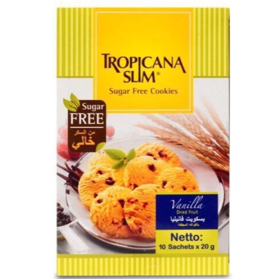 [Giao Hoả Tốc HCM] 1 gói Bánh ăn kiêng Vani 20g/ Chocola Tropicana Slim 20g