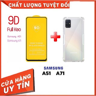 Bộ Kính Cường Lực Full Màn Hình + Ốp lưng chống sốc 4 cạnh Samsung A51 / Samsung A71 Hót