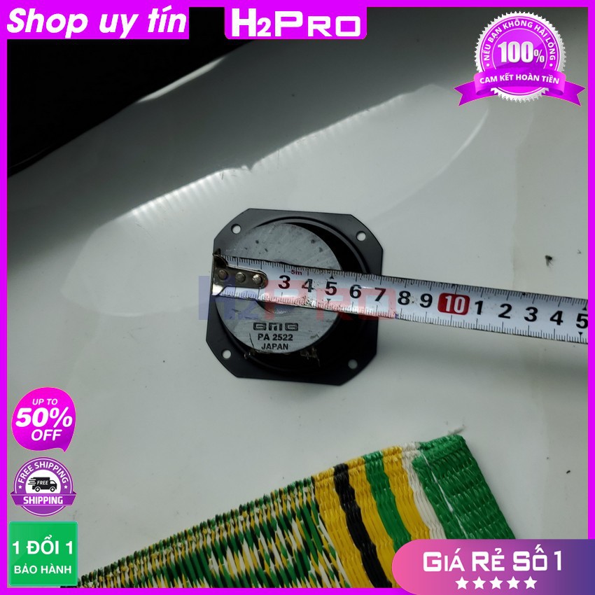 Đôi Loa Treble Bmb, 2 Loa Treble Giấy Bmb PA2522 Japan Vuông 83x83mm, 60W-8 Ôm-Từ Kép-Coil 1.4 (Tặng Cặp Tụ)-H2Pro Audio