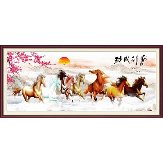 Tranh dán tường mã đáo thành công dán tường LunaTM-0191 kim sa