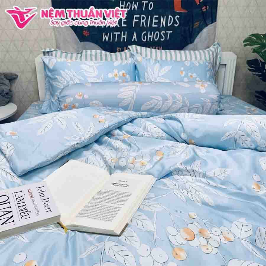 Bộ Ga Mền Cotton Tencel Thuần Việt Cao Cấp - K41