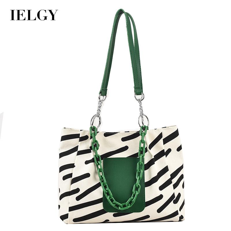 IELGY Túi Đeo Vai Vải canvas Cỡ Lớn In Họa Tiết Ngựa Vằn Thời Trang Cho Nữ