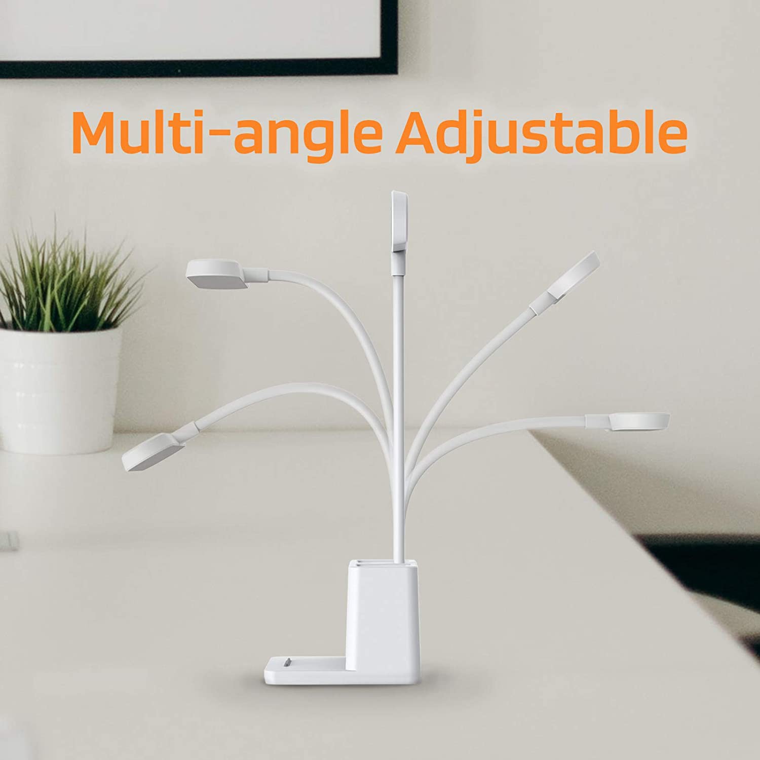 ❤LANSEL❤ Study Desk Lamp Touch Control Pen Holder Reading Lamp Office Dimmable Flexible Gooseneck Eye-Caring Portable