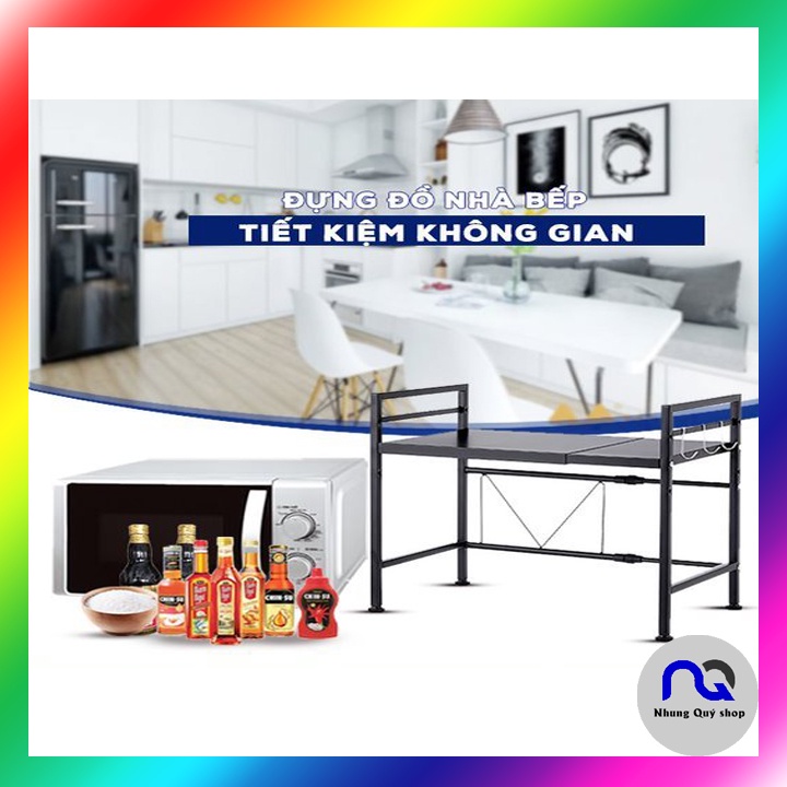 Kệ để lò vi sóng điều chỉnh kích thước - Kệ nhà bếp đa năng khung sắt sơn tĩnh điện - Sang sịn mịn