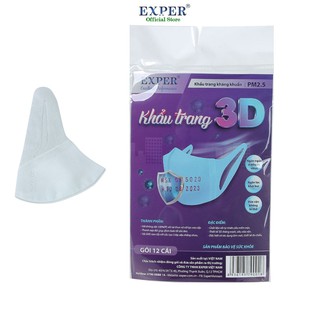 Khẩu trang y tế 3D EXPER loại khẩu trang 3D nhật giúp kháng khuẩn lọc bụi mịn không đau tai Exper Store