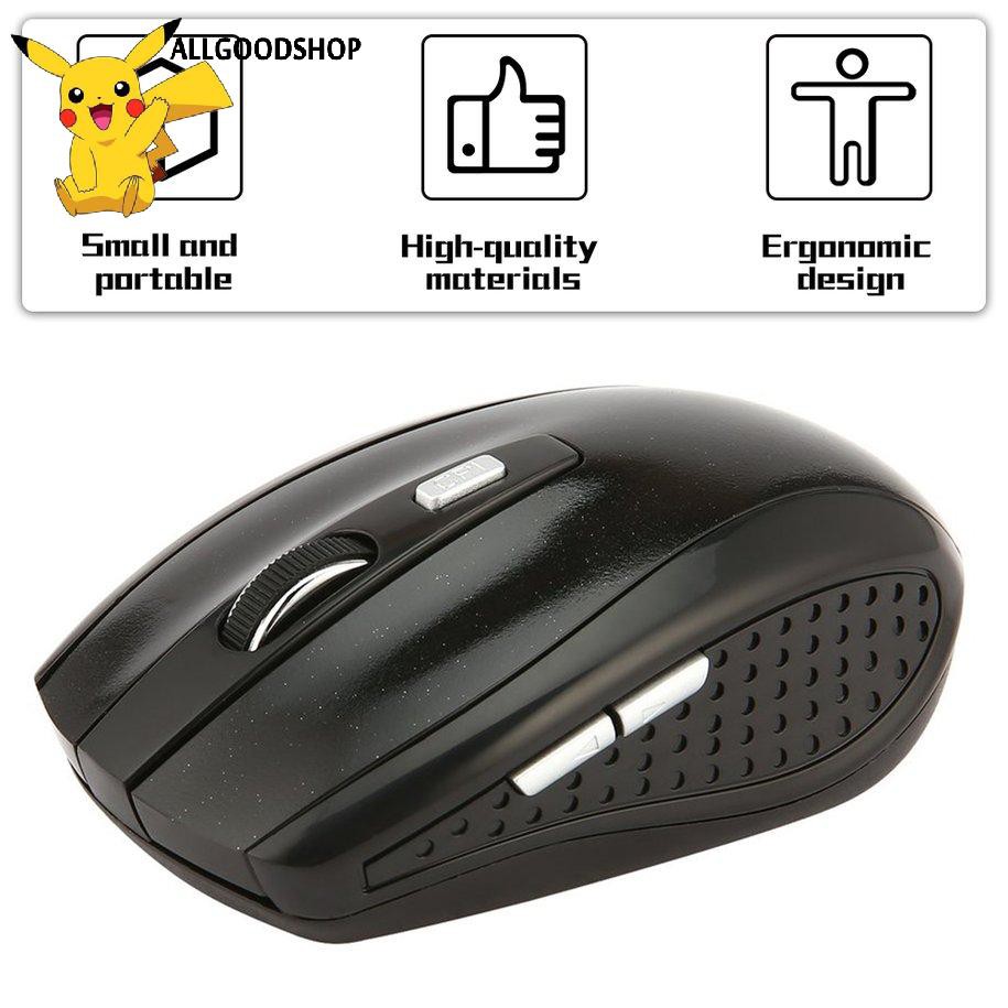 Chuột không dây đen-2.4GHz Portable Optical Gaming Mouse