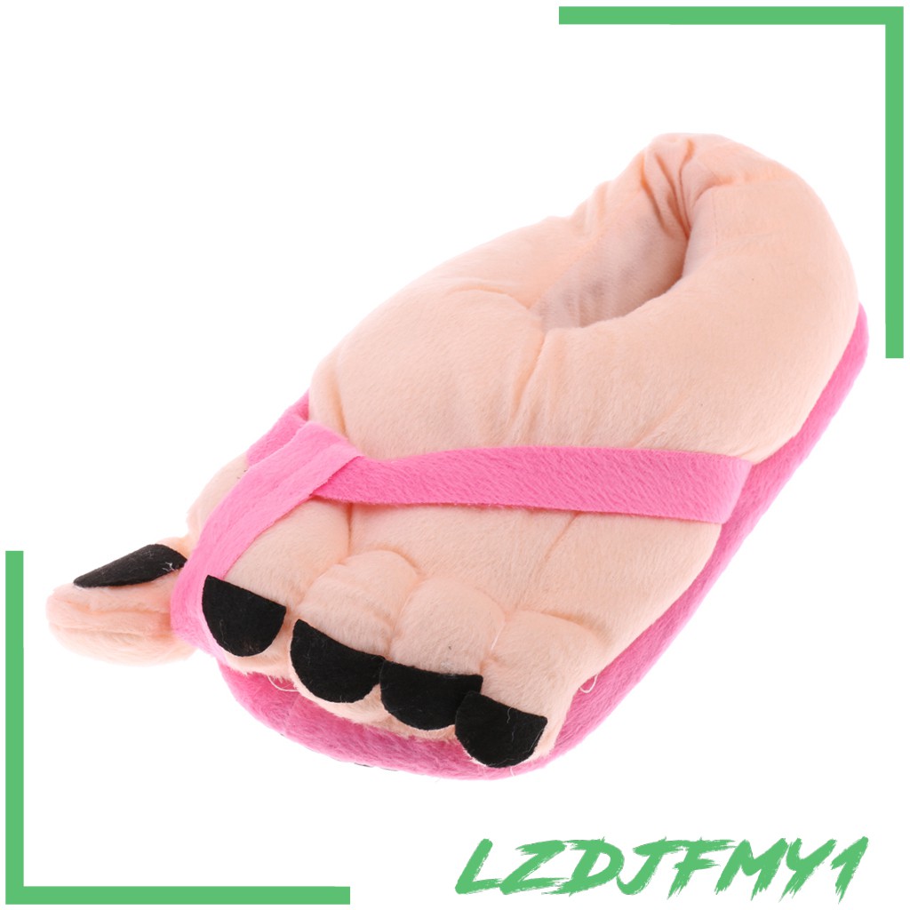 Dép Bông Mềm Giữ Ấm Ngón Chân To Hóa Trang Màu Đen Dành Cho Người Lớn