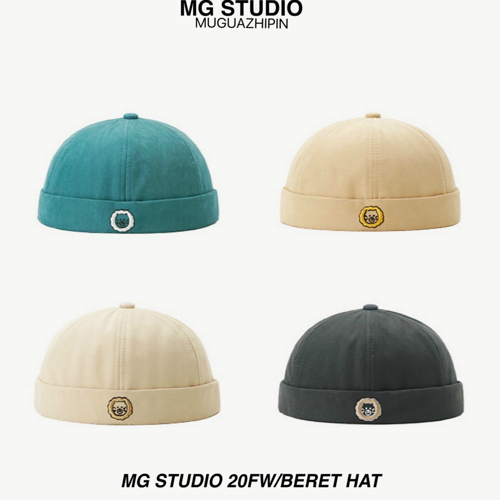 Mũ Beret MG STUDIO Thêu Hình Sư Tử Nhỏ Dễ Thương